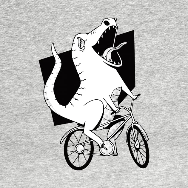 Funny bike dinosaur by Shadowbyte91